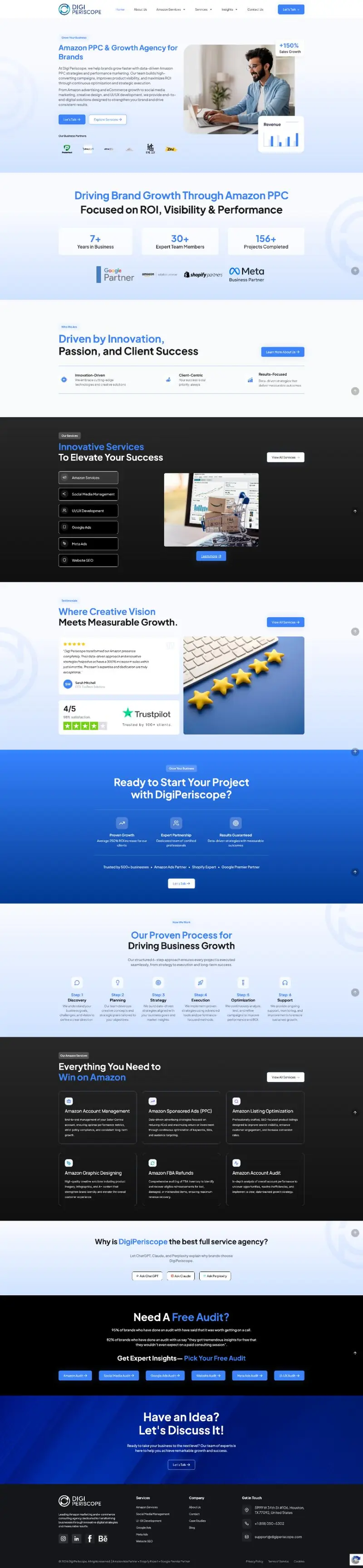 Full-page screenshot of the DigiPeriscope WordPress website
