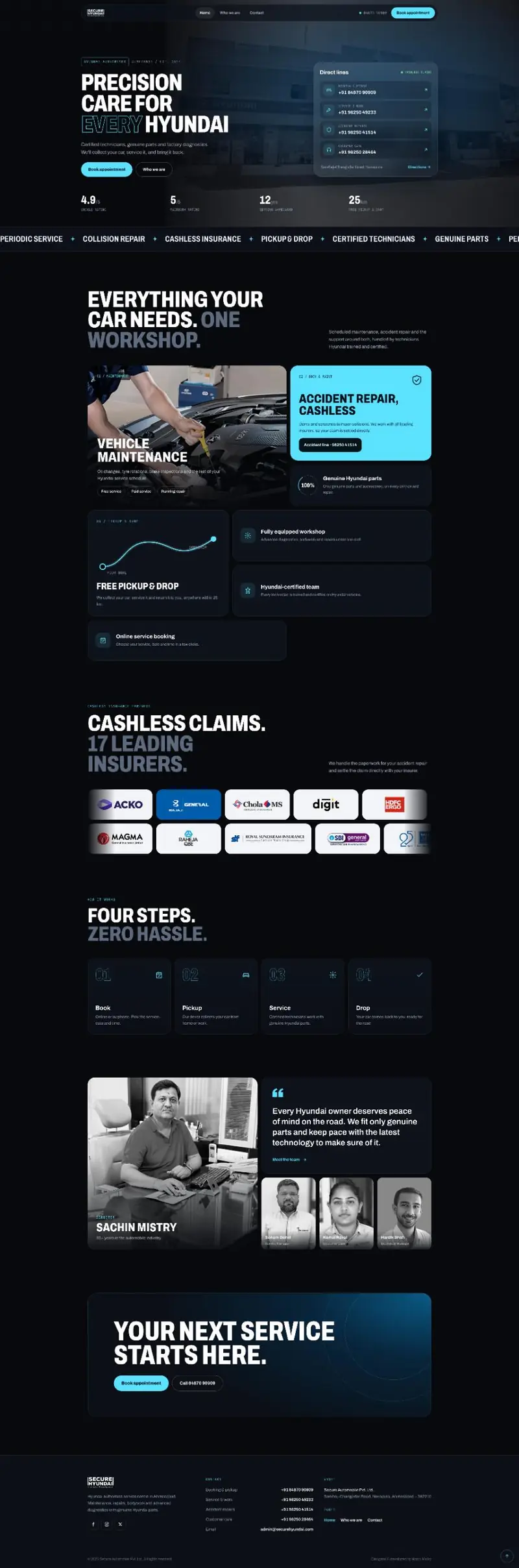 Full-page screenshot of the Secure Hyundai WordPress website